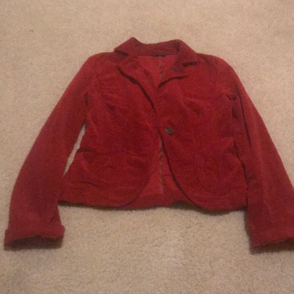Vintage: Red Velvet Blazer